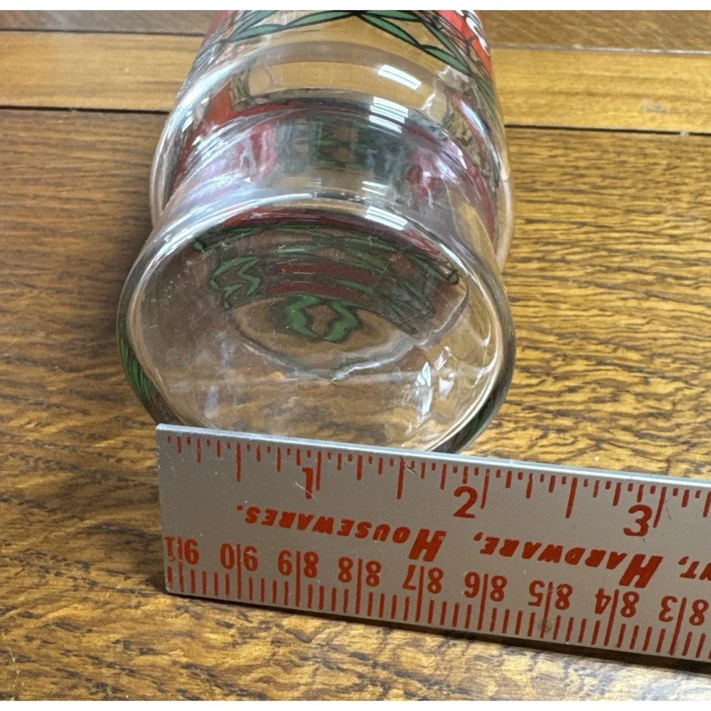 Coca Cola Tiffany Style‎ Stained Glass Green Red Coke Drinking Cup Pedestal VTG